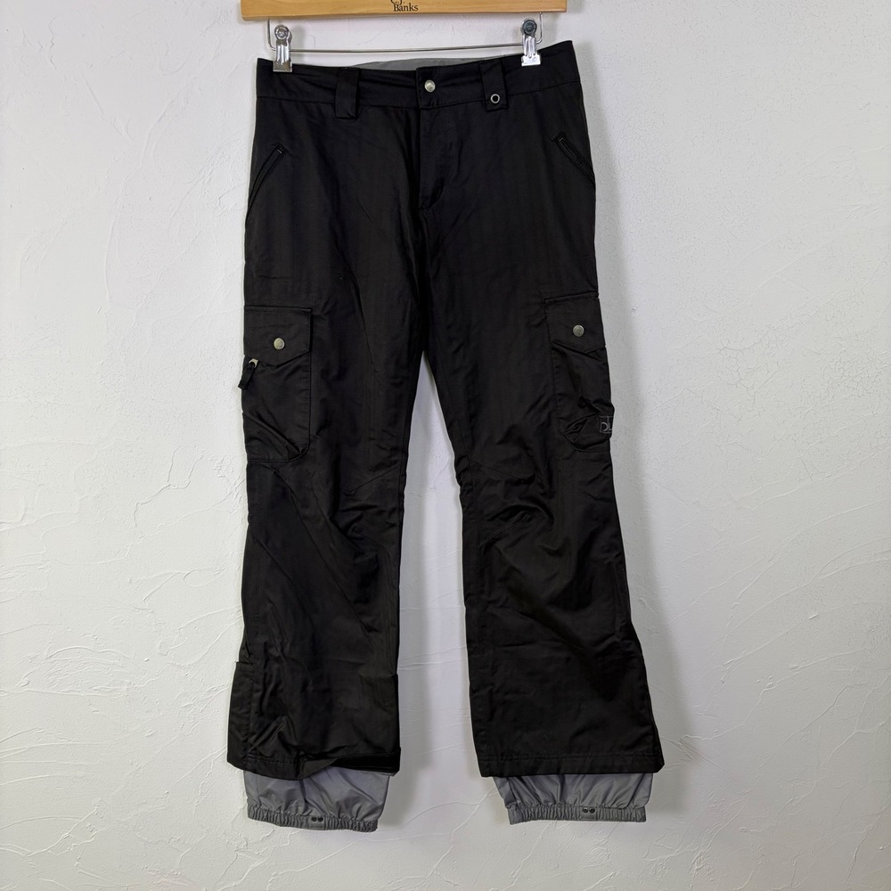 Burton Dryride Snowboard Pants Womens Small Black Cargo Insulated Winter Ski